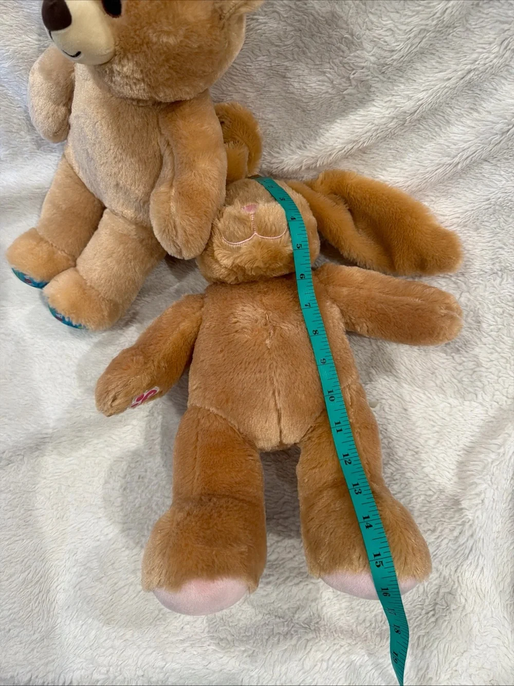 Build A Bear Plush Lot Pawlette Bunny Rabbit & Lil Cub Pudding Teddy Bear